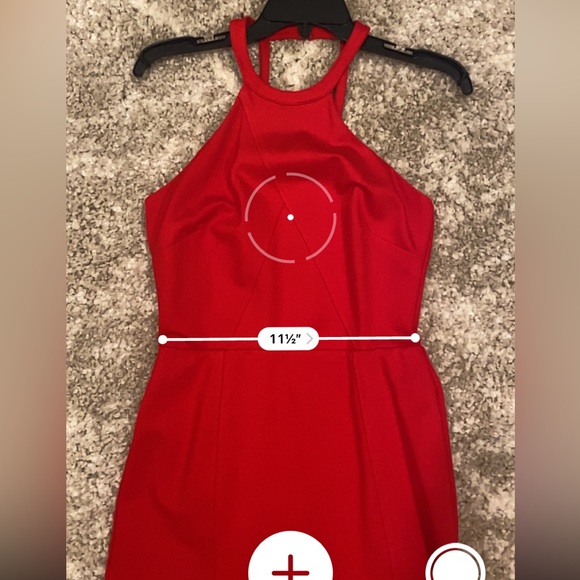 ADELYN RAE Halter Ponte Red Midi Dress Sz XS - Picture 7 of 9